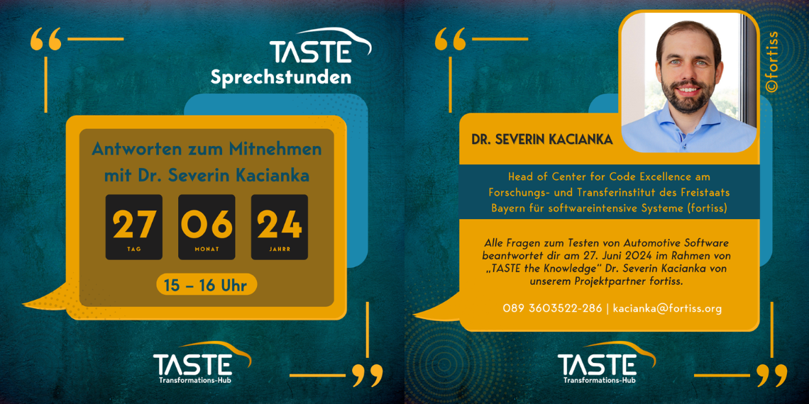 27.06.2024 TASTE the Knowledge mit Dr. Severin Kacianka